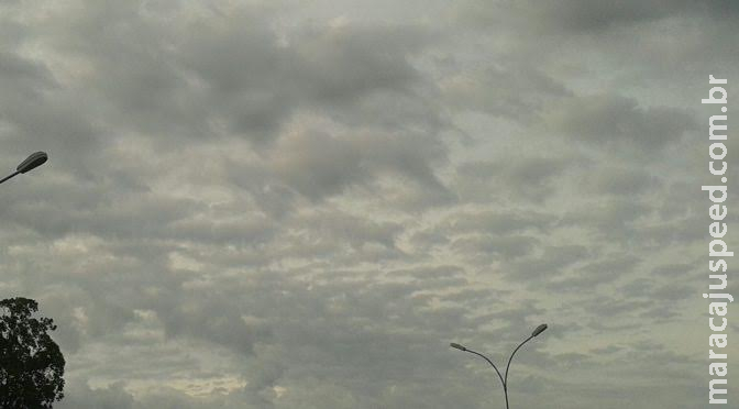 Céu nublado com possibilidade de chuva em MS