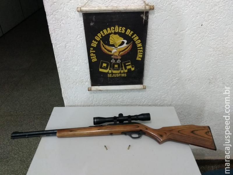 DOF prende homem com arma de fogo e munições DOF prende homem com arma de fogo e munições