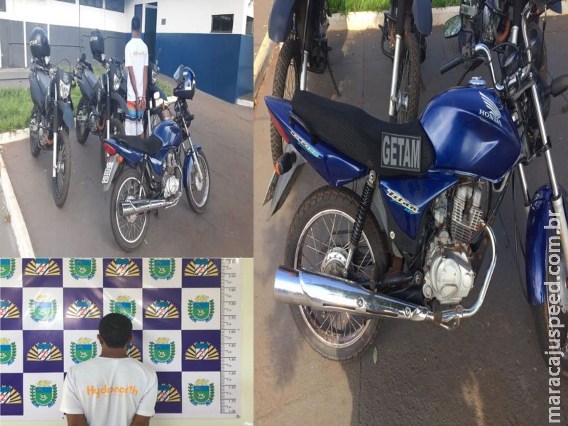 Maracaju: GETAM recupera motocicleta furtada e prende o condutor que estava foragido da justiça Maracaju: GETAM recupera motocicleta furtada e prende o condutor que estava foragido da justiça