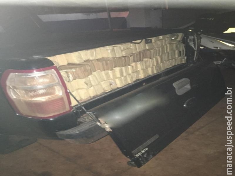 Polícia Militar de Nova Alvorada do Sul apreende mais de 1 tonelada de maconha em caminhonete Ford Ranger