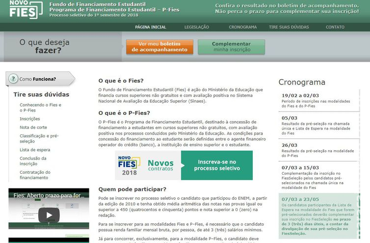 Termina hoje prazo para renovar contratos do Fies Termina hoje prazo para renovar contratos do Fies