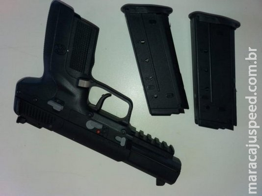 Com pistola na mochila, motociclista é preso pela PRF ao ser parado na BR-463
