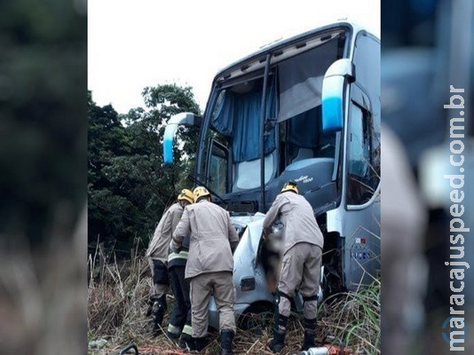 Família de MS morre ao bater carro de frente com ônibus em Goiás