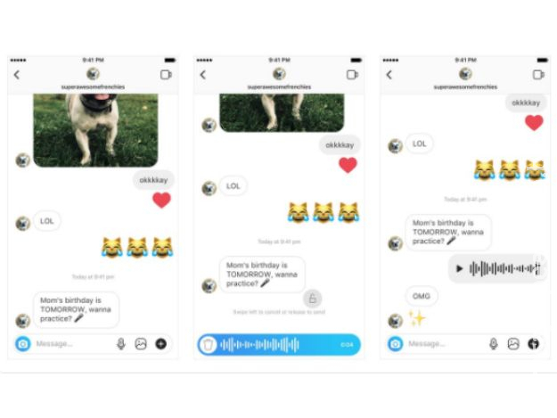 Instagram agora permite envio de mensagem de voz Instagram agora permite envio de mensagem de voz