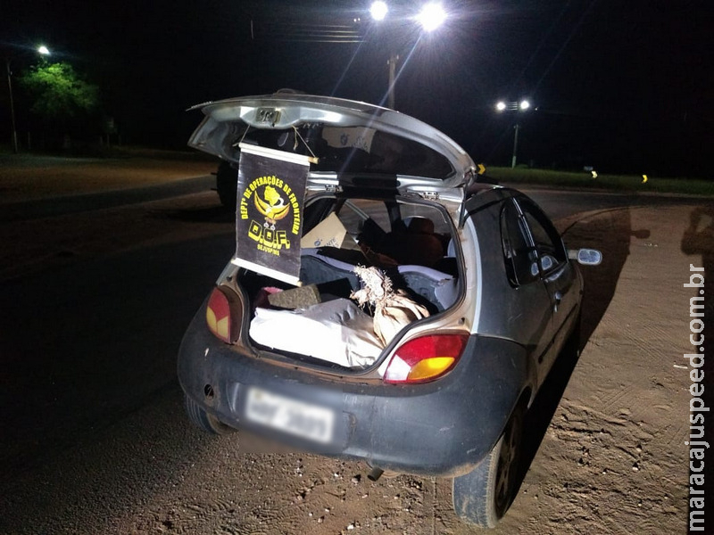  ‘Nunca nem vi’: flagrado com droga em Ka, jovem diz não saber como droga foi parar no veículo