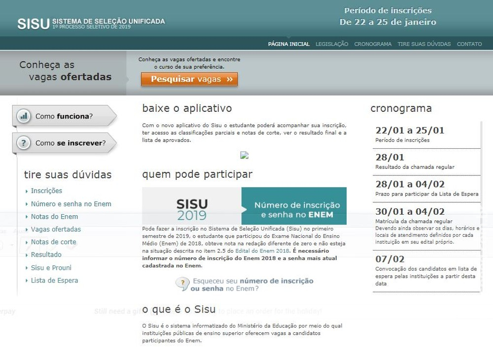 Pela primeira vez, Sisu tem queda no total de vagas oferecidas