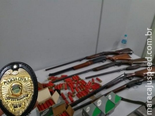 Polícia encontra arsenal escondido em estrada rural do interior