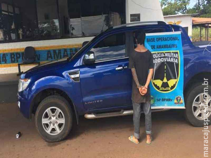  Preso motorista que receberia R$ 1.500 para levar camionete roubada no RS até Ponta Porã