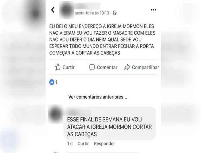  Suspeito de esfaquear fiéis em igreja publicou que faria ‘massacre’ e iria ‘cortar as cabeças’