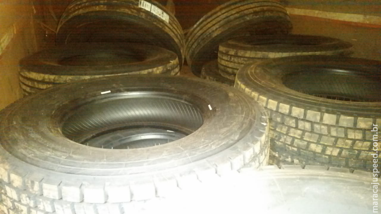 DOF apreende pneus contrabandeados do Paraguai