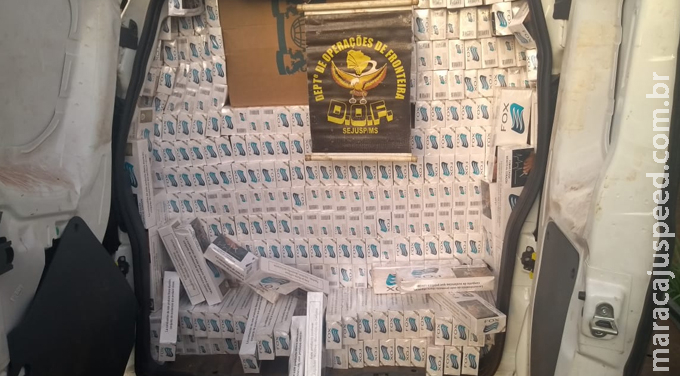 DOF apreende veículo carregado com cigarros contrabandeados DOF apreende veículo carregado com cigarros contrabandeados
