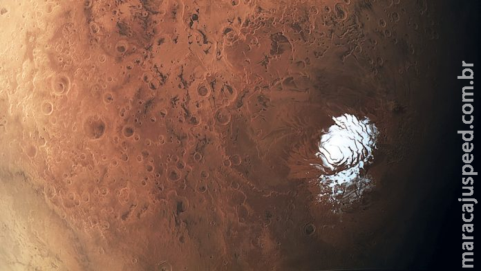 Encontrado um lago em Marte