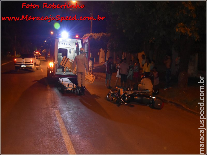 Maracaju: Motociclista leva a pior em atropelamento de cachorro na antiga Rua Campo Grande Maracaju: Motociclista leva a pior em atropelamento de cachorro na antiga Rua Campo Grande