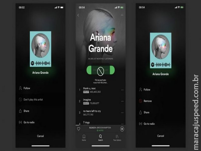 Spotify poderá ter função de bloquear artistas no aplicativo Spotify poderá ter função de bloquear artistas no aplicativo