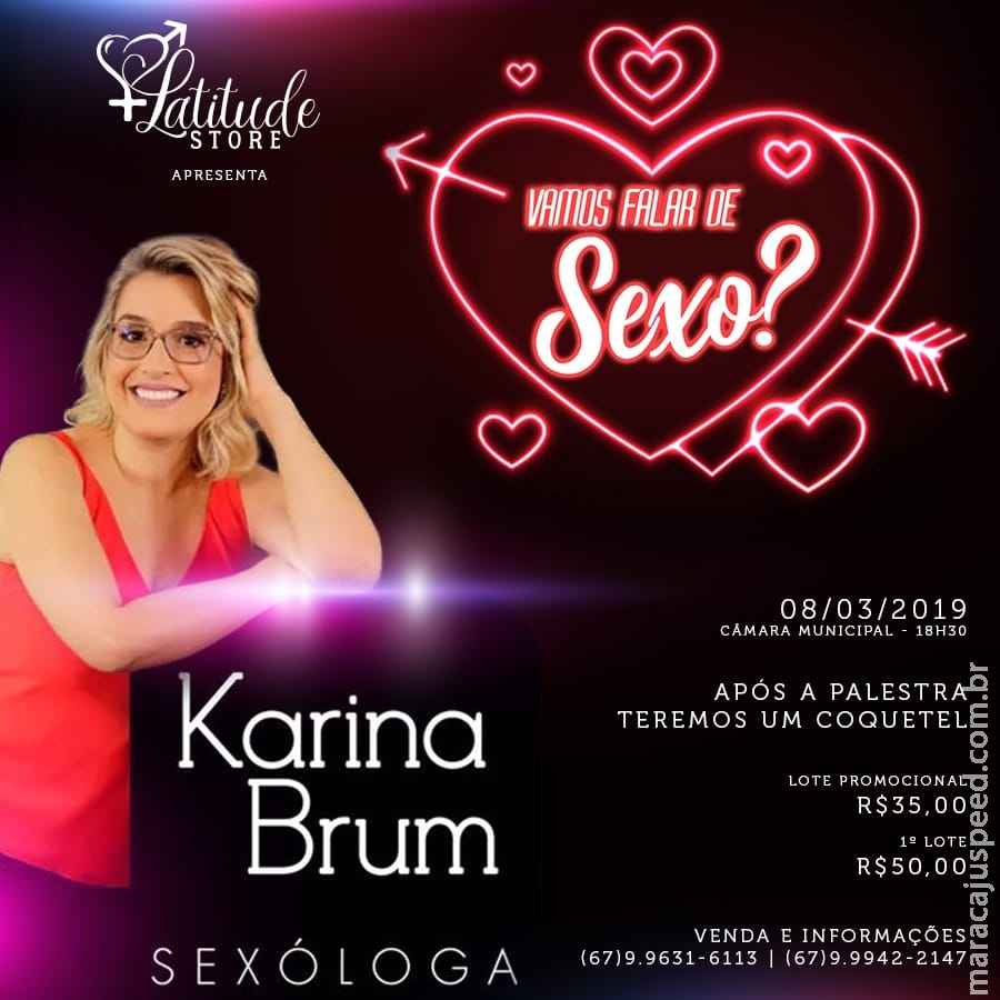 Vamos falar de sexo? Palestra acontecerá em Maracaju em virtude as comemorações do Dia das Mulheres