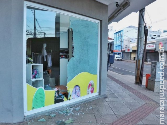 Mais uma loja é arrombada no Centro e suspeito acaba preso em flagrante