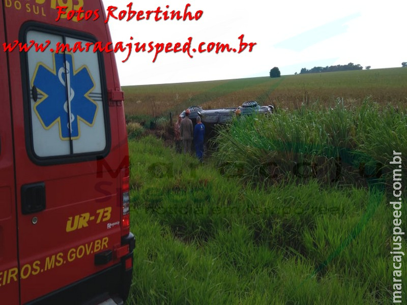 Maracaju: Corpo de Bombeiros atendem ocorrência em que veículo aquaplana na MS 162