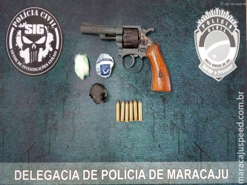 Maracaju: Polícia Civil apreende mais drogas, um revólver e munições em continuação de investigações