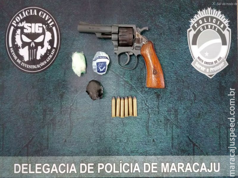 Maracaju: Polícia Civil apreende mais drogas, um revólver e munições em continuação de investigações Maracaju: Polícia Civil apreende mais drogas, um revólver e munições em continuação de investigações