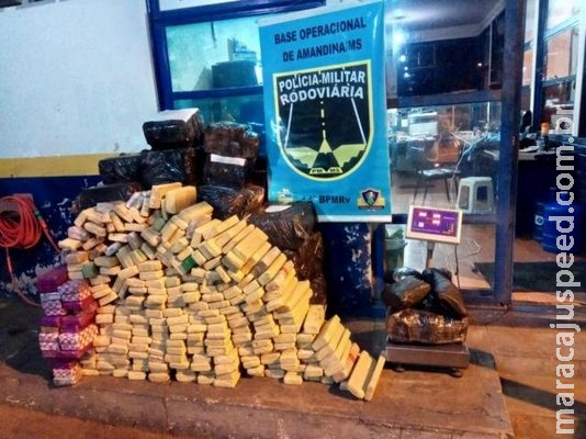 Motorista do tráfico foge da polícia e abandona 618 quilos de maconha