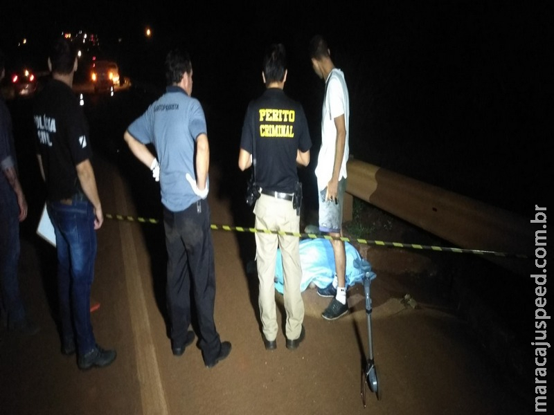Pedestre morre atropelado por motocicleta ao tentar atravessar a BR-163 Pedestre morre atropelado por motocicleta ao tentar atravessar a BR-163