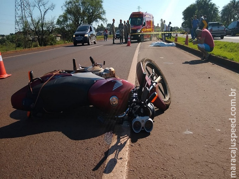 Acidente entre carro e moto deixa um morto em Dourados