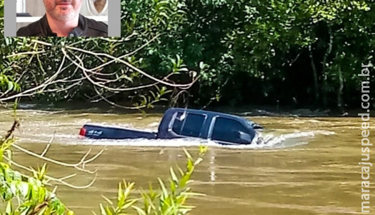 Camionete de homem achado morto em rio é encontrada submersa Camionete de homem achado morto em rio é encontrada submersa