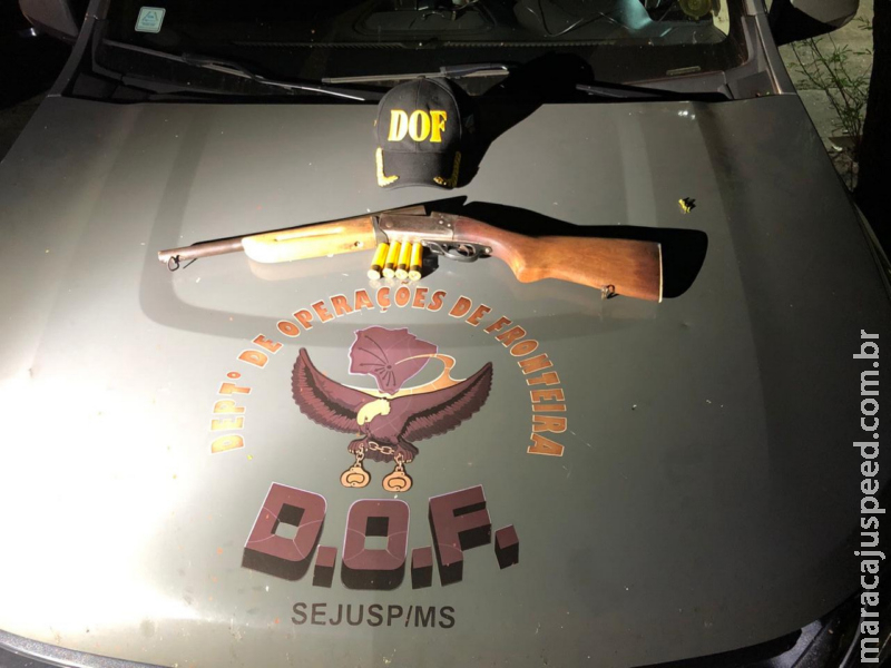 DOF apreende arma de fogo e munições em Fátima do Sul