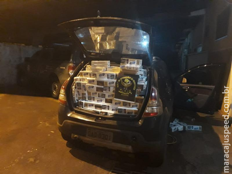 DOF apreende veículo com 1500 pacotes de cigarros contrabandeados DOF apreende veículo com 1500 pacotes de cigarros contrabandeados