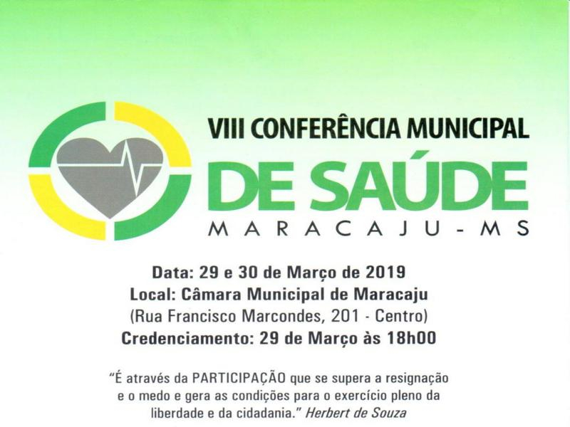 Maracaju: Conferência Municipal de Saúde terá como tema “Saúde como direito e consolidação e financiamento do SUS”