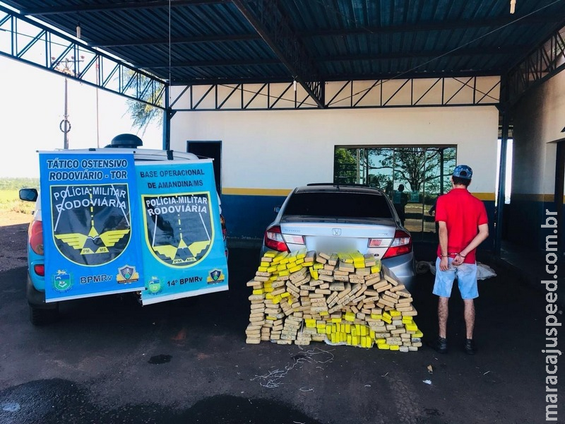 Polícia Militar Rodoviária prende traficante transportando 225 kg de maconha que seguiria para o estado de SP