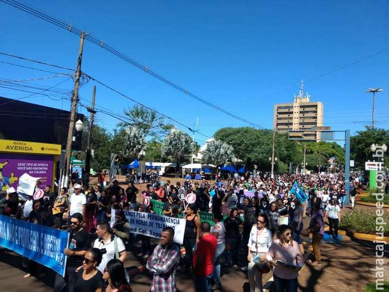 Protesto contra a Reforma da Previdência leva centenas ao Centro