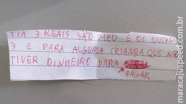 Bilhete solidário de aluna de nove anos emociona professora; gesto da menina comove a web