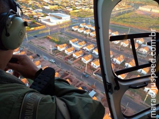 Com helicóptero, polícia faz operação integrada contra varejistas da droga