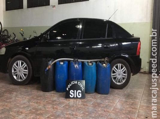 Eletricista é preso por furtar combustível de caminhão tanque em posto de gasolina 