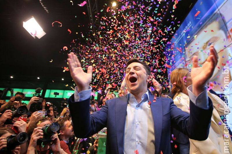 Humorista Zelensky vence eleição presidencial na Ucrânia Humorista Zelensky vence eleição presidencial na Ucrânia