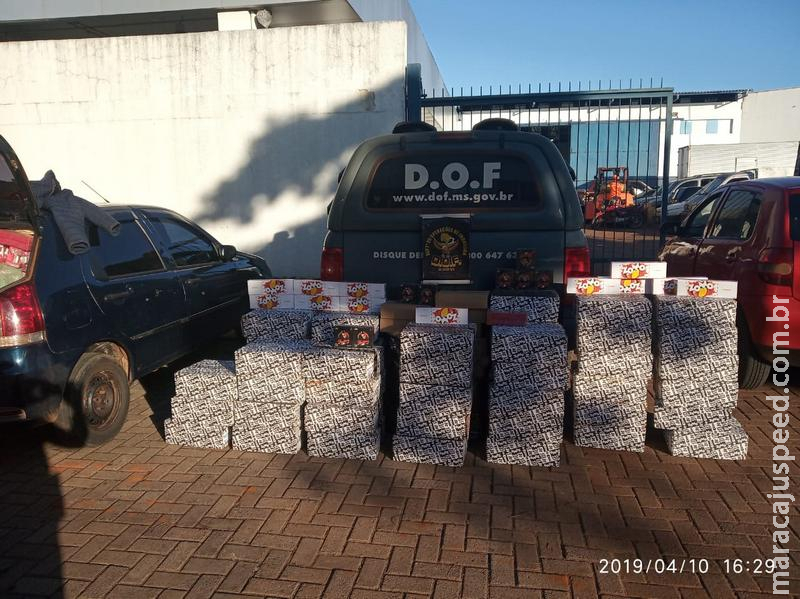 Mais dois veículos foram apreendidos pelo DOF carregados com mercadoria adquiridas no Paraguai