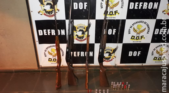 Mais quatro armas de fogo e munições foram apreendidas pelo DOF na região de Dourados Mais quatro armas de fogo e munições foram apreendidas pelo DOF na região de Dourados