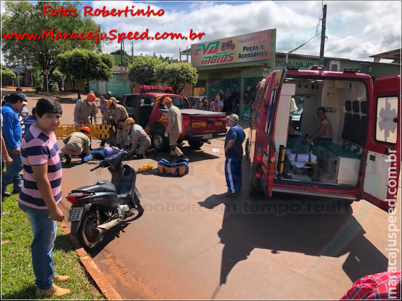 Maracaju: Veículo invade preferencial, colidi com motociclista e foge sem prestar socorro à vítima