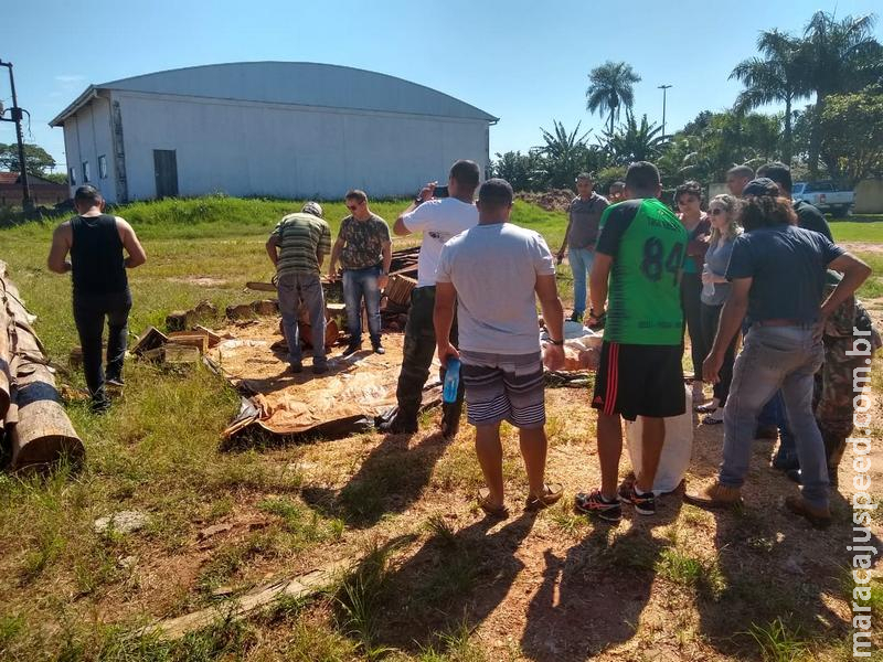 PMA iniciou hoje aula prática do curso de taxidermia e Educação Ambiental para Policiais Ambientais de sete estados e DF na fazenda Green Farm em Itaquiraí
