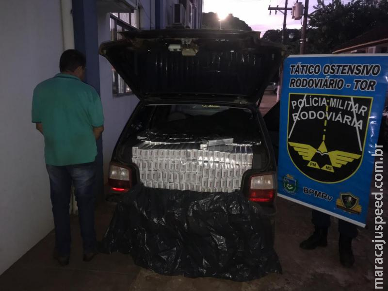 PMR apreende cigarro contrabandeado na Operação Semana Santa 2019 PMR apreende cigarro contrabandeado na Operação Semana Santa 2019