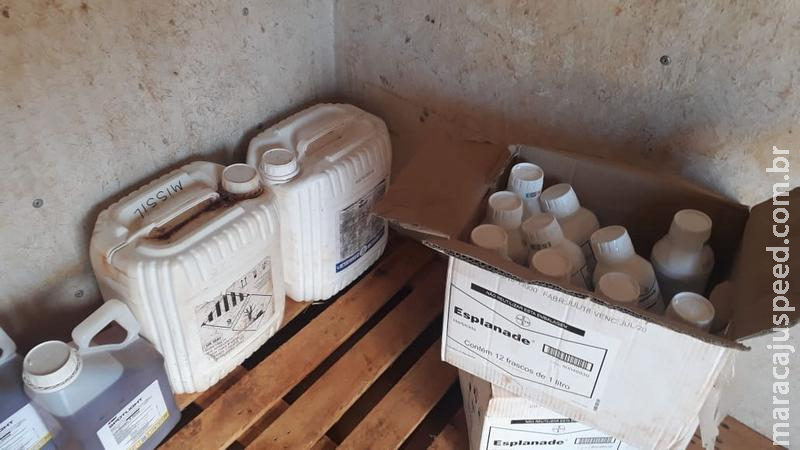 Polícia Militar Ambiental autua gerente de empresa em R$ 5 mil por armazenamento ilegal de agrotóxicos Polícia Militar Ambiental autua gerente de empresa em R$ 5 mil por armazenamento ilegal de agrotóxicos
