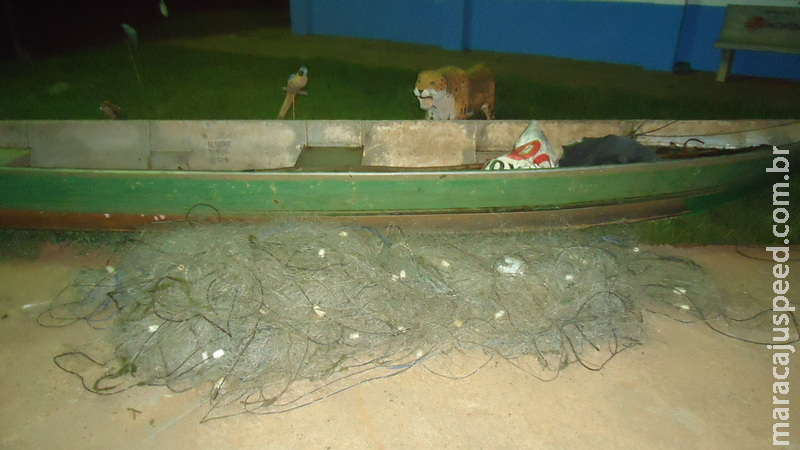 Polícia Militar Ambiental prende infrator pescando com 300 metros de redes de pesca e apreende e solta pescado