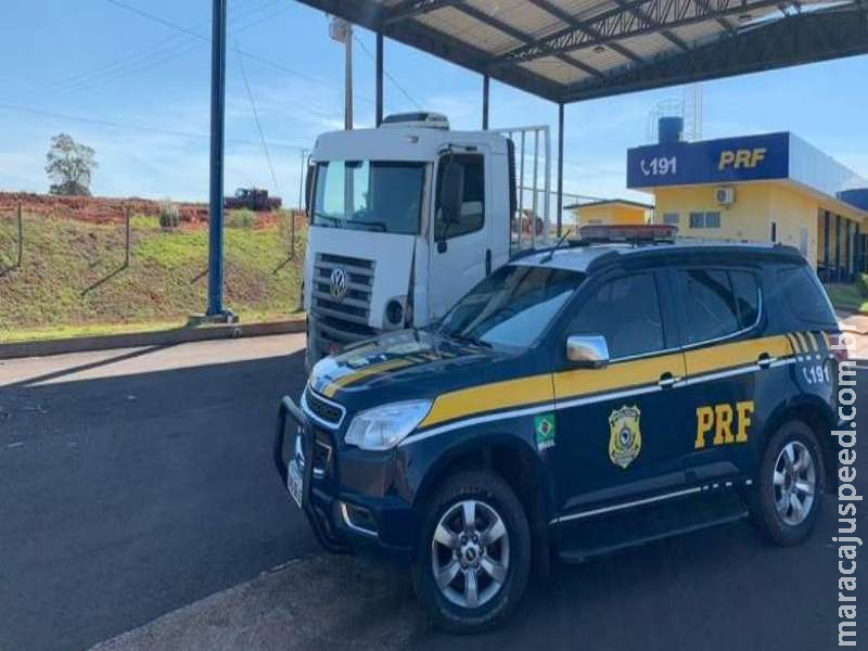 Caminhão furtado em Minas é recuperado no MS Caminhão furtado em Minas é recuperado no MS
