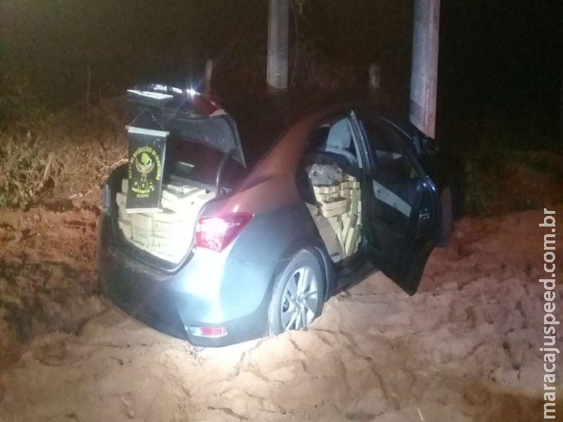 Homem preso em MS com Corolla lotado de maconha teria a Bahia como destino