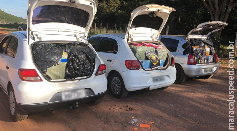 Mais três veículos carregados com mercadorias contrabandeadas do Paraguai foram apreendidos pelo DOF Mais três veículos carregados com mercadorias contrabandeadas do Paraguai foram apreendidos pelo DOF