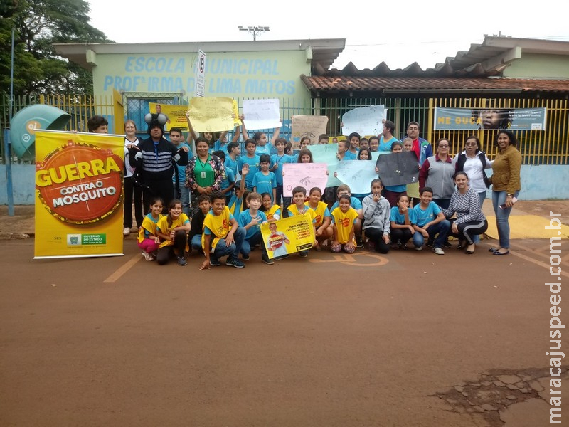 Maracaju: Alunos da Escola Irma de Lima Matos realizam passeata contra dengue Maracaju: Alunos da Escola Irma de Lima Matos realizam passeata contra dengue
