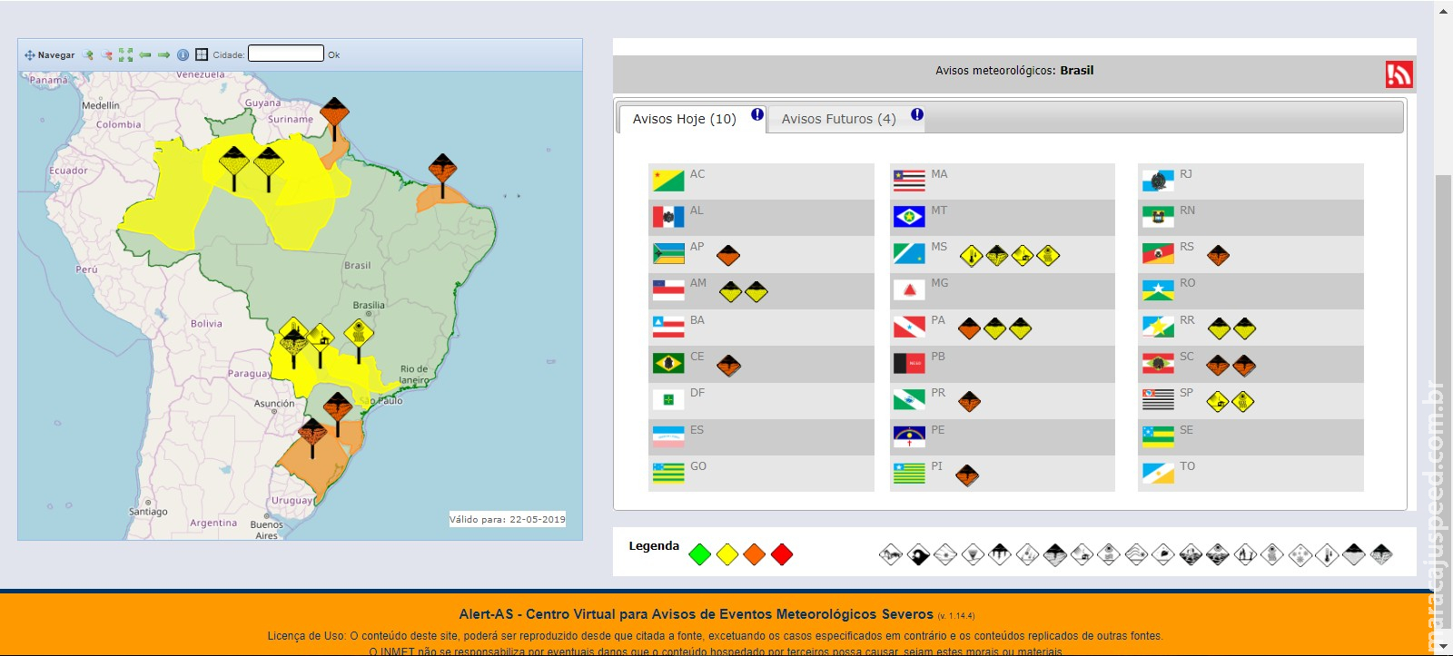 Maracaju: Aviso Triplo: Declínio de Temperatura, Vendaval e Tempestade