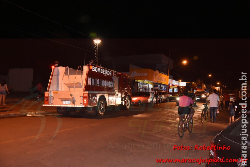 Maracaju: Corpo de Bombeiros atendem ocorrência de incêndio em residência na Rua Joaquim Murtinho