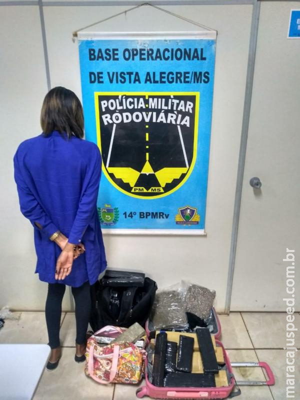Maracaju: PMR prende traficante transportando 26 kg de maconha e skank que levaria para o estado de Sergipe